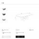 Mese dining - Masa dining design LUX Rectangular Black Steel 200x95cm