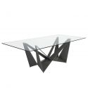 Masa dining design LUX Rectangular Black Steel 200x95cm