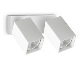 Aplice cu Spot - Aplica de perete DYNAMITE AP2 SQUARE BIANCO
