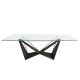 Mese dining - Masa dining design LUX Rectangular Black Steel 220x95cm
