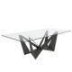 Mese dining - Masa dining design LUX Rectangular Black Steel 220x95cm