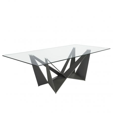 Mese dining - Masa dining design LUX Rectangular Black Steel 220x95cm