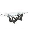 Masa dining design LUX Rectangular Black Steel 220x95cm