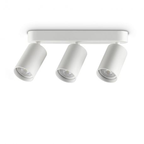 Plafoniere cu spoturi, Spoturi aplicate - Plafoniera DYNAMITE PL3 LINEAR ROUND BIANCO