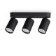 Plafoniere cu spoturi, Spoturi aplicate - Plafoniera DYNAMITE PL3 LINEAR ROUND NERO