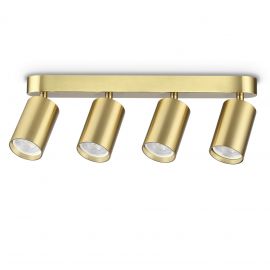 Plafoniere cu spoturi, Spoturi aplicate - Plafoniera DYNAMITE PL4 LINEAR ROUND OTTONE