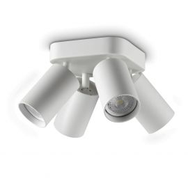 Plafoniere cu spoturi, Spoturi aplicate - Plafoniera DYNAMITE PL4 ROUND BIANCO