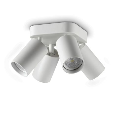 Plafoniere cu spoturi, Spoturi aplicate - Plafoniera DYNAMITE PL4 ROUND BIANCO