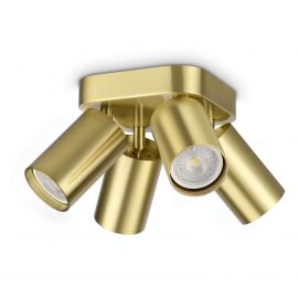 Plafoniere cu spoturi, Spoturi aplicate - Plafoniera DYNAMITE PL4 ROUND OTTONE