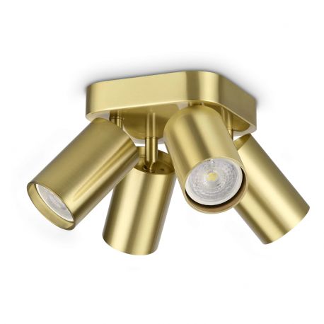 Plafoniere cu spoturi, Spoturi aplicate - Plafoniera DYNAMITE PL4 ROUND OTTONE