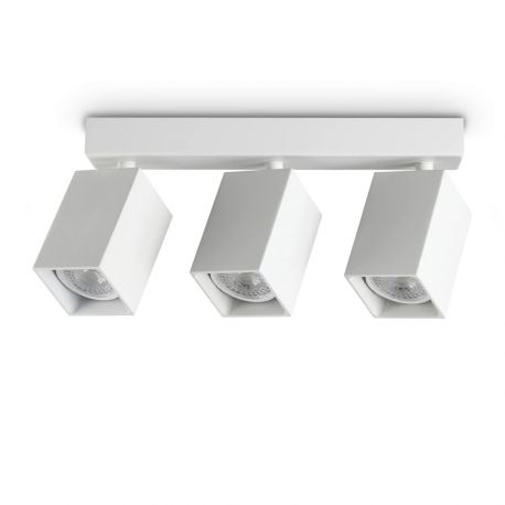 Plafoniere cu spoturi, Spoturi aplicate - Plafoniera DYNAMITE PL3 LINEAR SQUARE BIANCO