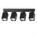 Plafoniera DYNAMITE PL4 LINEAR SQUARE NERO