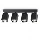 Plafoniere cu spoturi, Spoturi aplicate - Plafoniera DYNAMITE PL4 LINEAR SQUARE NERO
