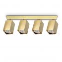 Plafoniera DYNAMITE PL4 LINEAR SQUARE OTTONE