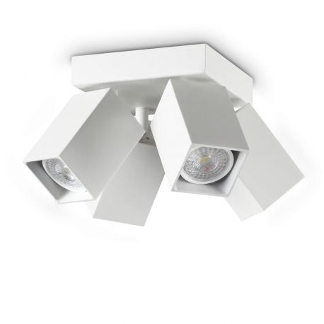 Plafoniere cu spoturi, Spoturi aplicate - Plafoniera DYNAMITE PL4 SQUARE BIANCO