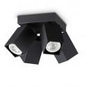 Plafoniera DYNAMITE PL4 SQUARE NERO