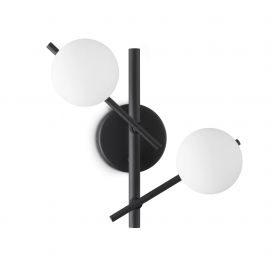 Aplice, corpuri de iluminat pentru pereti - Aplica de perete moderna ATLAS AP2 NERO