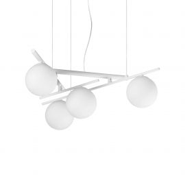 Pendule, Lustre suspendate - Lustra suspendata moderna ATLAS SP4 BIANCO
