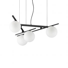 Pendule, Lustre suspendate - Lustra suspendata moderna ATLAS SP4 NERO