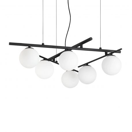 Pendule, Lustre suspendate - Lustra suspendata moderna ATLAS SP6 NERO