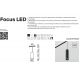 Spoturi, Proiectoare pe sina - Pendul LED pentru sina magnetica Focus Led Exility 3000K 12W 36 grade