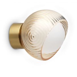 Aplice, corpuri de iluminat pentru pereti - Aplica de perete moderna BLOOM AP1 D12 OTTONE