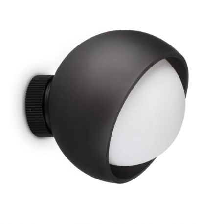 Aplice, corpuri de iluminat pentru pereti - Aplica de perete moderna BLOOM AP1 D17 NERO