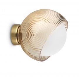 Aplice, corpuri de iluminat pentru pereti - Aplica de perete moderna BLOOM AP1 D17 OTTONE