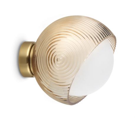 Aplice, corpuri de iluminat pentru pereti - Aplica de perete moderna BLOOM AP1 D17 OTTONE