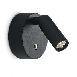 Aplice, corpuri de iluminat pentru pereti - Aplica cu spot LED BEAN AP ROUND RECHARGEABLE NERO