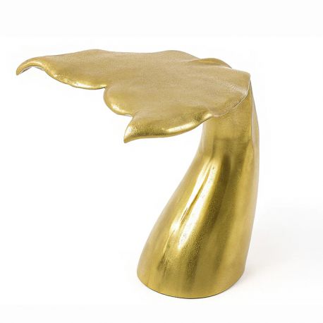 Masute Living - Masuta laterala design unic WILDLIFE WALFLOSSE 60cm auriu