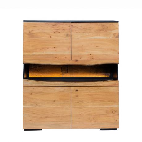 Comode - Bufet din lemn masiv GRAND ACACIA 120cm cu iluminat