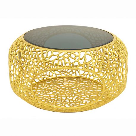 Masute Living - Masuta de cafea design modern Spin 75cm auriu