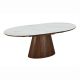 Masa extensibila, Ceramica Alba, Furnir nuc, UNIQUE 160-200cm
