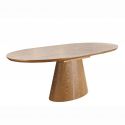 Masa extensibila, Ceramica travertin, Furnir stejar, UNIQUE 160-200cm