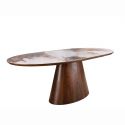 Masa extensibila, Ceramica, Furnir nuc, UNIQUE 160-200cm