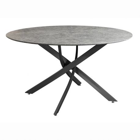 Mese dining - Masa rotunda HELIX 120cm gri beton