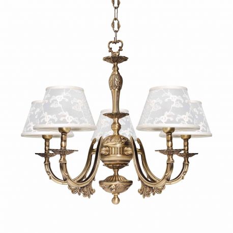 Candelabre, Lustre - Candelabru 5 brate din alama design italian Angelica