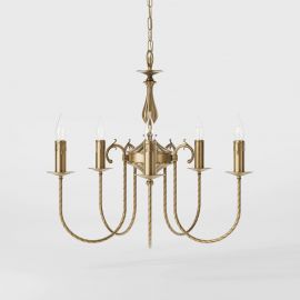 Candelabre, Lustre - Candelabru 5 brate din alama stil clasic Petalo