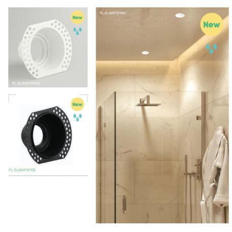 Spoturi tavan fals - Spot incastrabil protectie IP65 Slim 3 Trimless alb