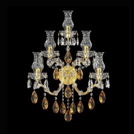 Aplice Cristal Bohemia - Aplica de perete Cristal Bohemia Exclusive 5 brate MARIA TEREZIA AUREA