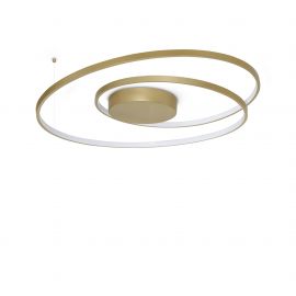Lustra LED aplicata design circular OZ PL D080 ON-OFF OTTONE 3000K