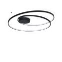 Lustra LED aplicata design circular OZ PL D080 ON-OFF NERO 3000K