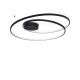 Lustra LED aplicata design circular OZ PL D080 ON-OFF NERO 3000K