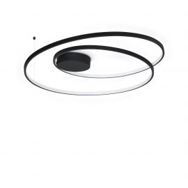 Lustra LED aplicata design circular OZ PL D080 ON-OFF NERO 3000K