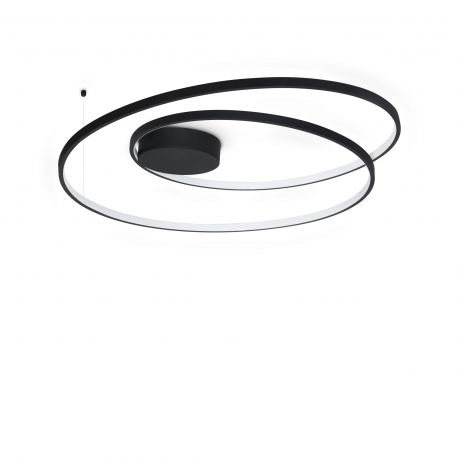 Lustre aplicate - Lustra LED aplicata design circular OZ PL D080 ON-OFF NERO 3000K