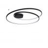 Lustra LED aplicata design circular OZ PL D080 ON-OFF NERO 3000K