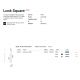 Pendule, Lustre suspendate - Pendul modern minimalist LOOK SP1 SQUARE D40 H400 NERO