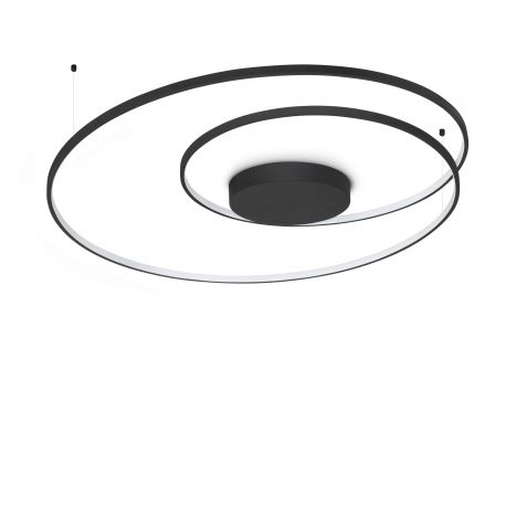 Lustre aplicate - Lustra LED aplicata design circular OZ PL D100 ON-OFF NERO 3000K