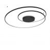 Lustra LED aplicata design circular OZ PL D100 ON-OFF NERO 3000K